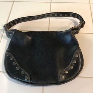 Black small studded handbag